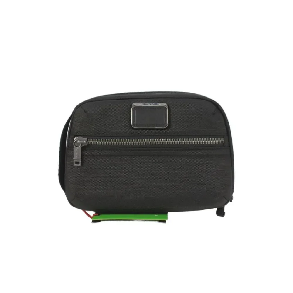 Tumi Mens Black Nylon Zip Around Logo Response Travel Kit